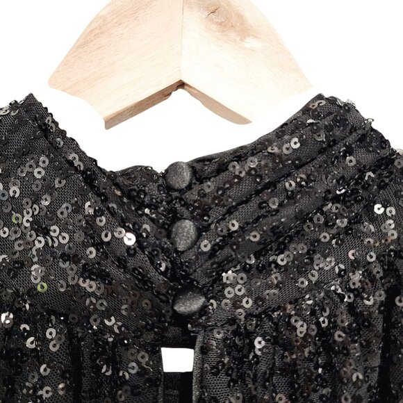 Eliza J Womens Sequined Halter Jumpsuit Black Polyester Size 12‎ - Picture 9 of 14